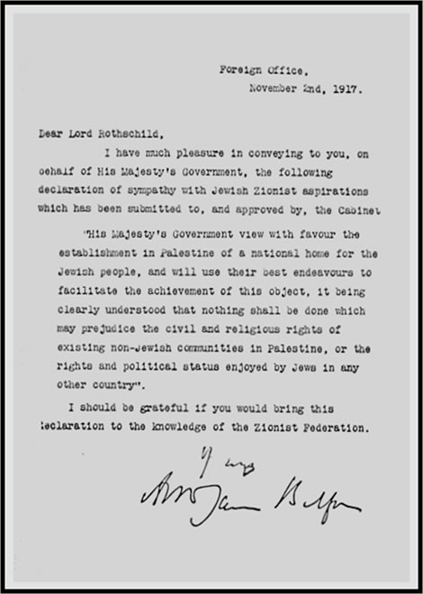 1917 - Balfour Declaration